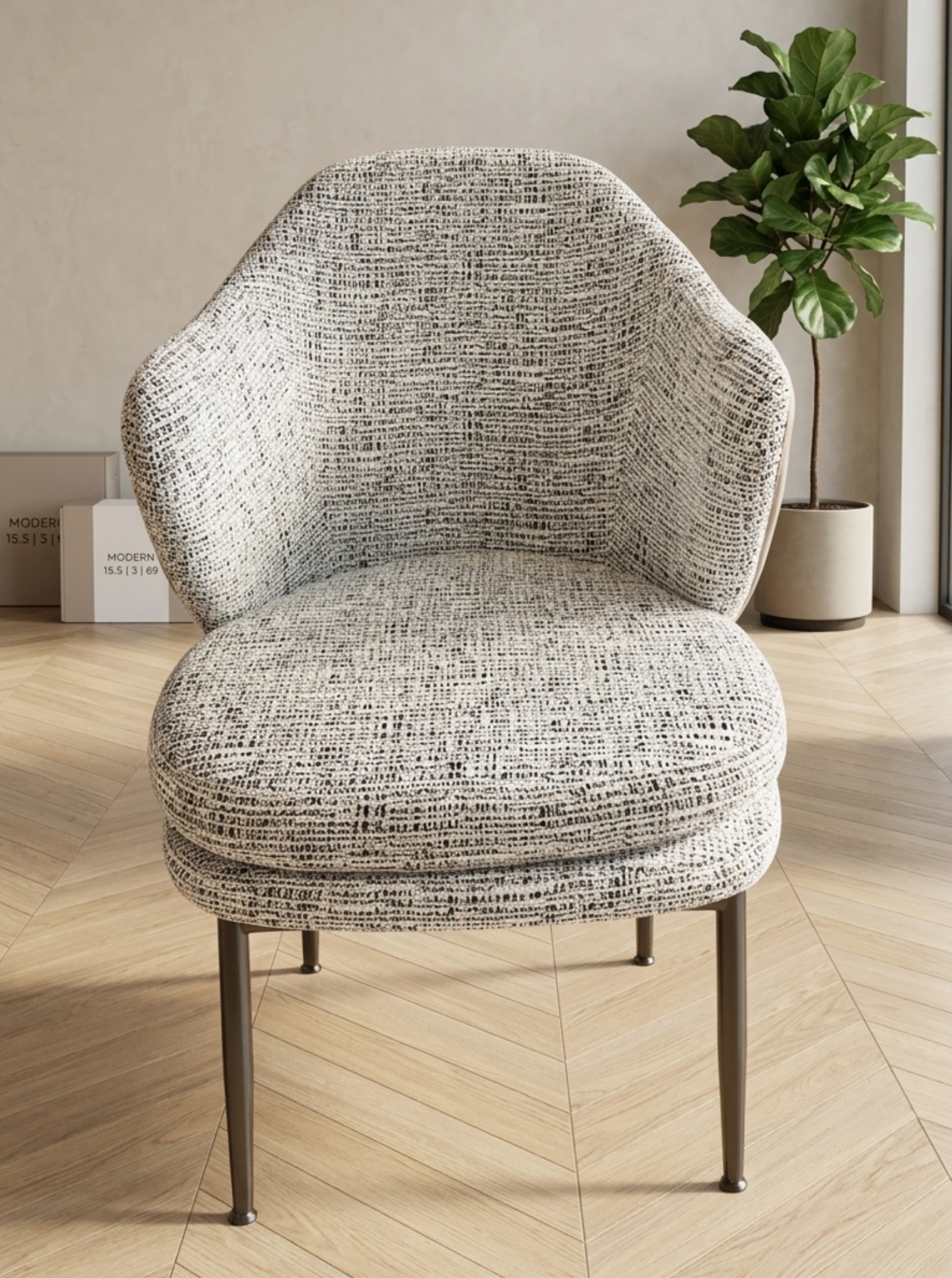 เก้าอี้ MJHOMEDESIGNS CH768 สีเทา L45XW60XH84 CM